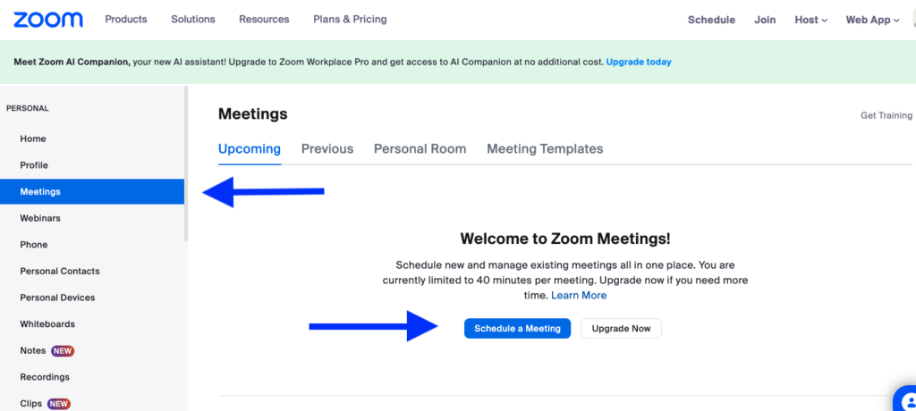 Zoom Instructions for Seniors: A Step-by-Step Guide - Scheduling a meeting